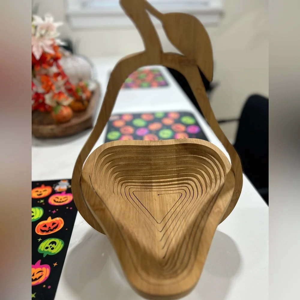 Wooden Pear-Shaped Basket